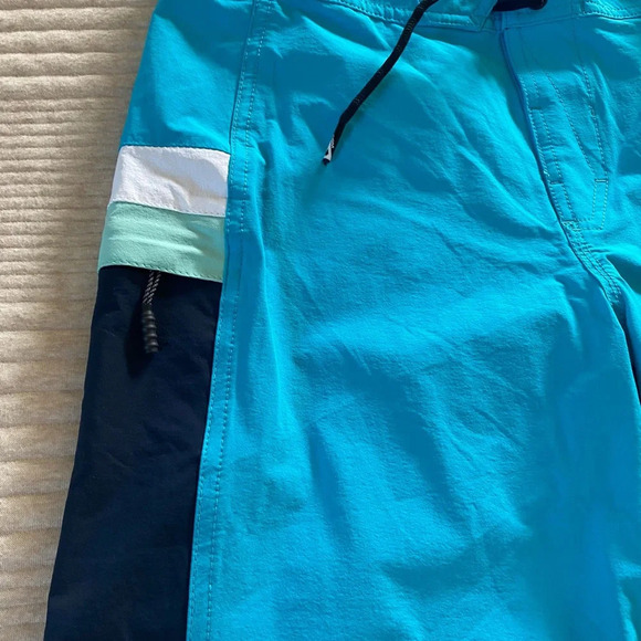 Volcom Boys Board Shorts Swim Suit Pockets blue black size 16 - Picture 7 of 14